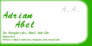 adrian abel business card