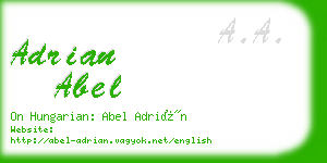 adrian abel business card